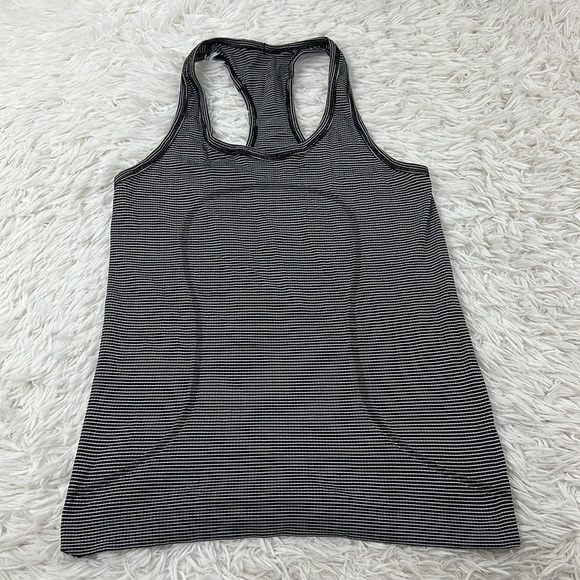 Lululemon Swiftly Tech Tank Hyper Stripe Black White - Picture 1 of 3